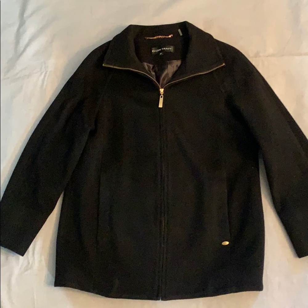 Ellen Tracy Wool Blend ZIP Front Jacket